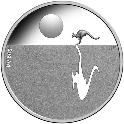 2011 $1 Kangaroo At Sunset Silver Proof Coin