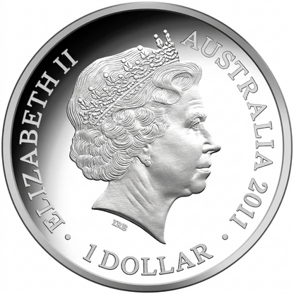 2011 $1 Kangaroo At Sunset Silver Proof Coin