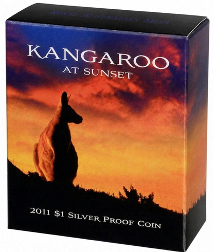 2011 $1 Kangaroo At Sunset Silver Proof Coin