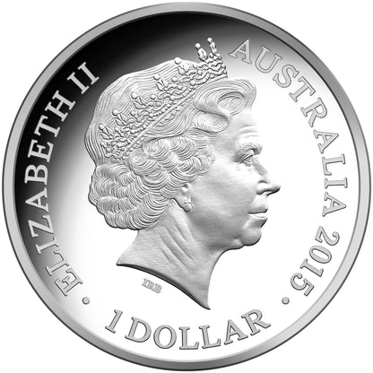 2015 $1 Kangaroo At Sunset Silver Proof Coin