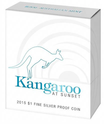 2015 $1 Kangaroo At Sunset Silver Proof Coin