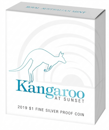 2019 $1 Kangaroo At Sunset Silver Proof Coin