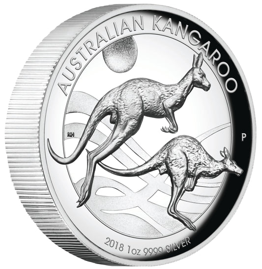 2018 $1 Australian Kangaroo 1oz Silver High Relief Proof Coin