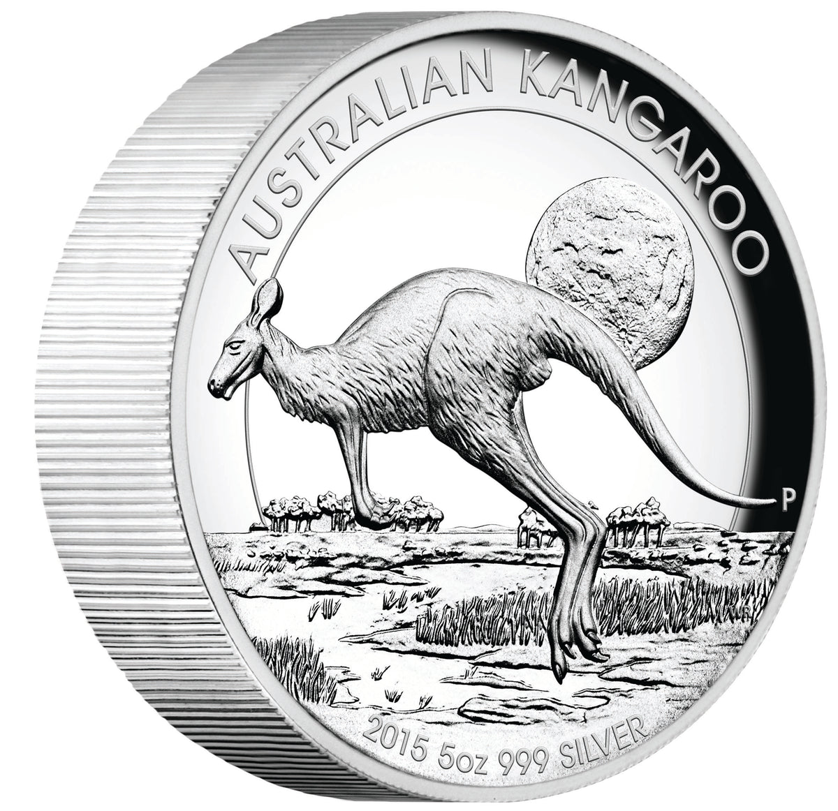 2015 $8 Australian Kangaroo 5oz Silver High Relief Proof Coin