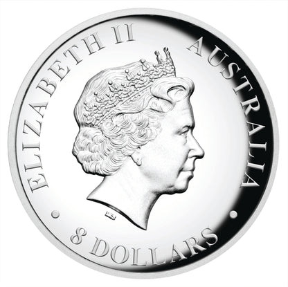 2015 $8 Australian Kangaroo 5oz Silver High Relief Proof Coin