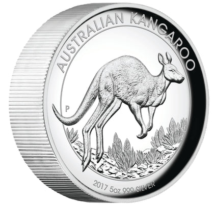 2017 $8 Australian Kangaroo 5oz Silver High Relief Proof Coin