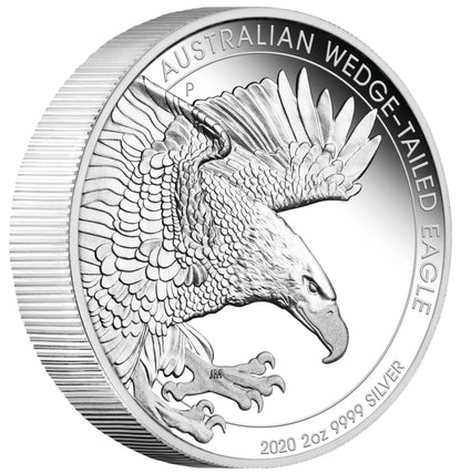 2020 $2 Australian Wedge-Tailed Eagle 2oz Silver Piedfort Proof Coin