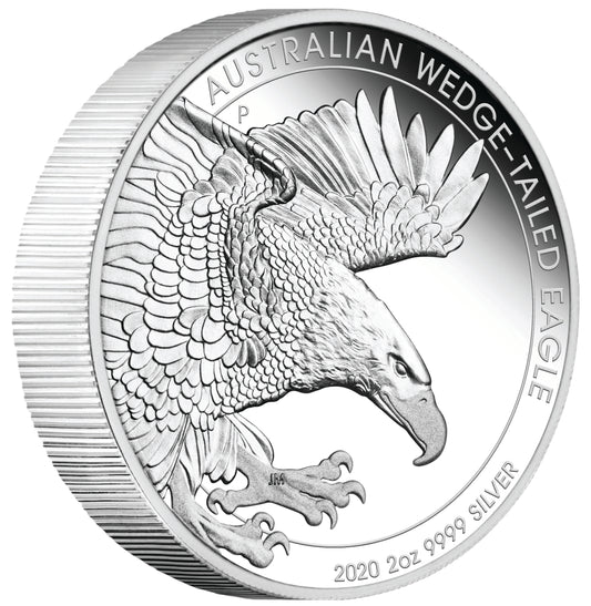 2020 $2 Australian Wedge-Tailed Eagle 2oz Silver Piedfort Proof Coin