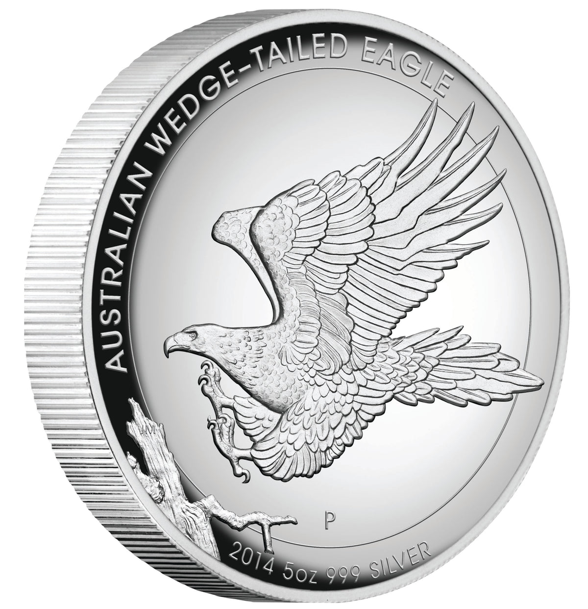 2014 $8 Australian Wedge-Tailed Eagle 5oz Silver High Relief Proof Coin
