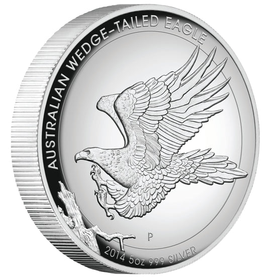2014 $8 Australian Wedge-Tailed Eagle 5oz Silver High Relief Proof Coin