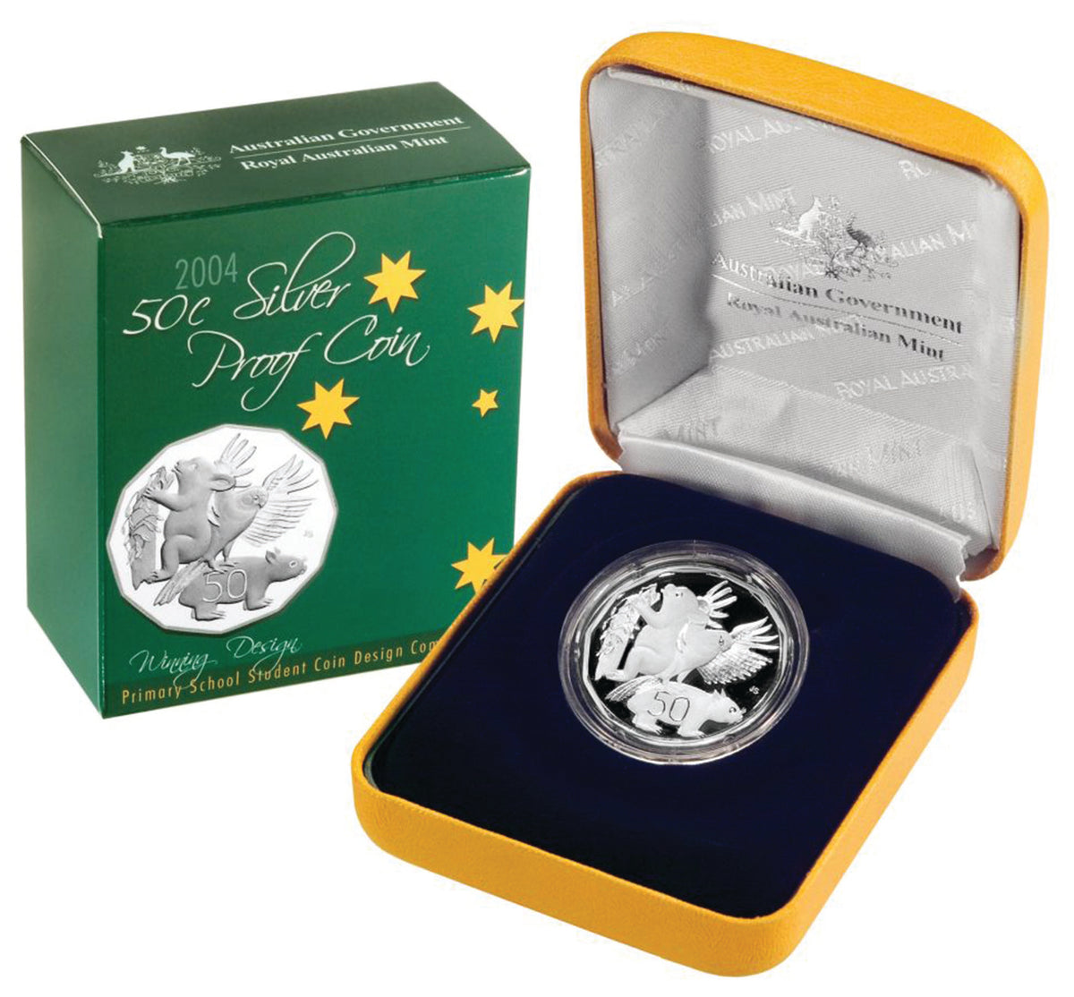 2004 50c Primary School Student Winning Design Silver Proof Coin