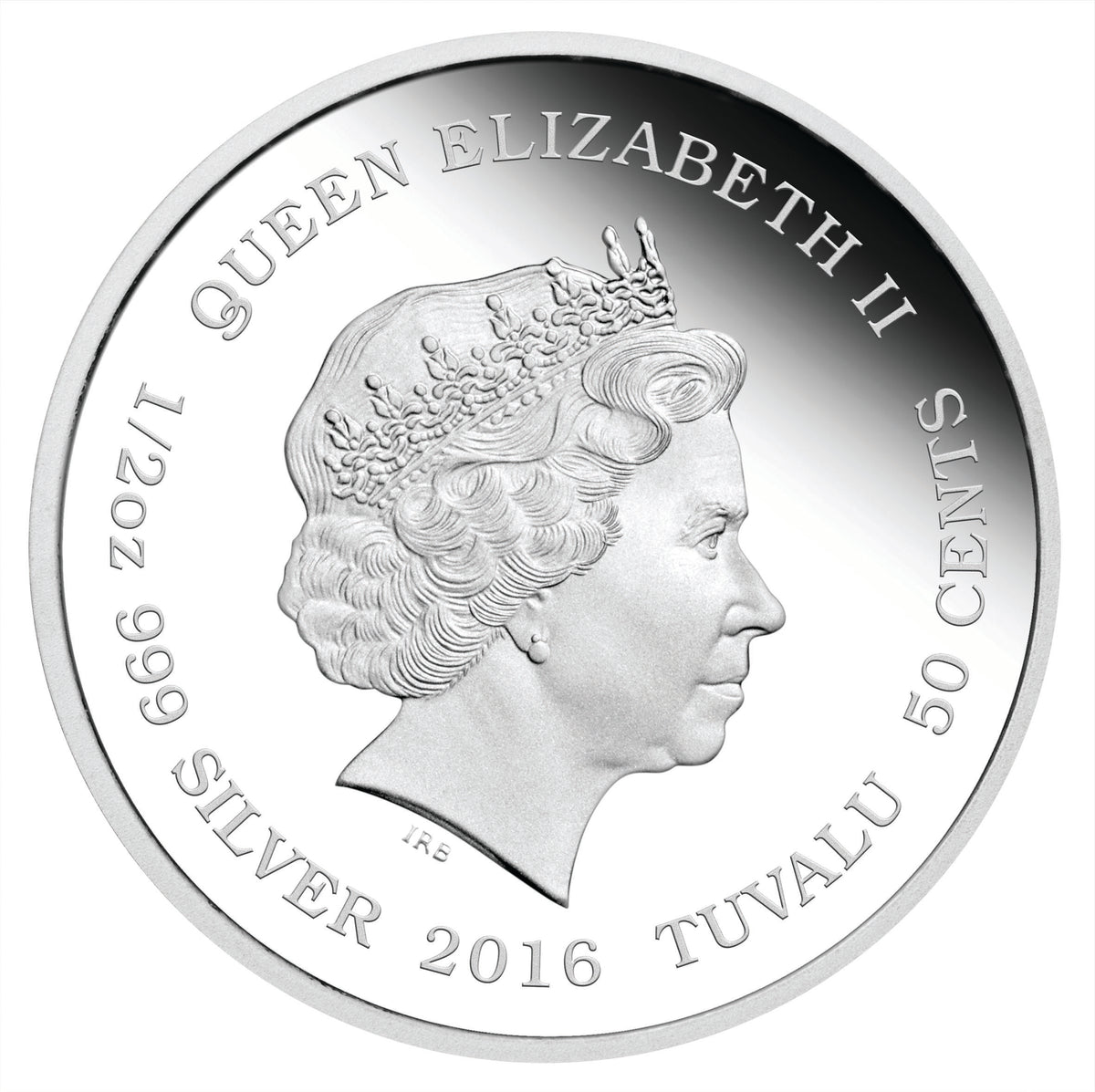 Tuvalu 2016 50c Cubs Lynx 1/2oz Silver Coloured Proof Coin