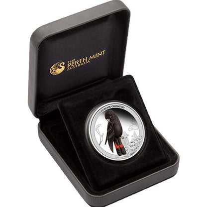 2013 50c Birds of Australia Red-Tailed Black-Cockatoo 1/2oz Silver Coloured Proof Coin