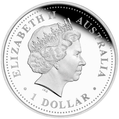 2009 $1 Australian Antarctic Territory South Magnetic Pole 1oz Silver Coloured Proof Coin