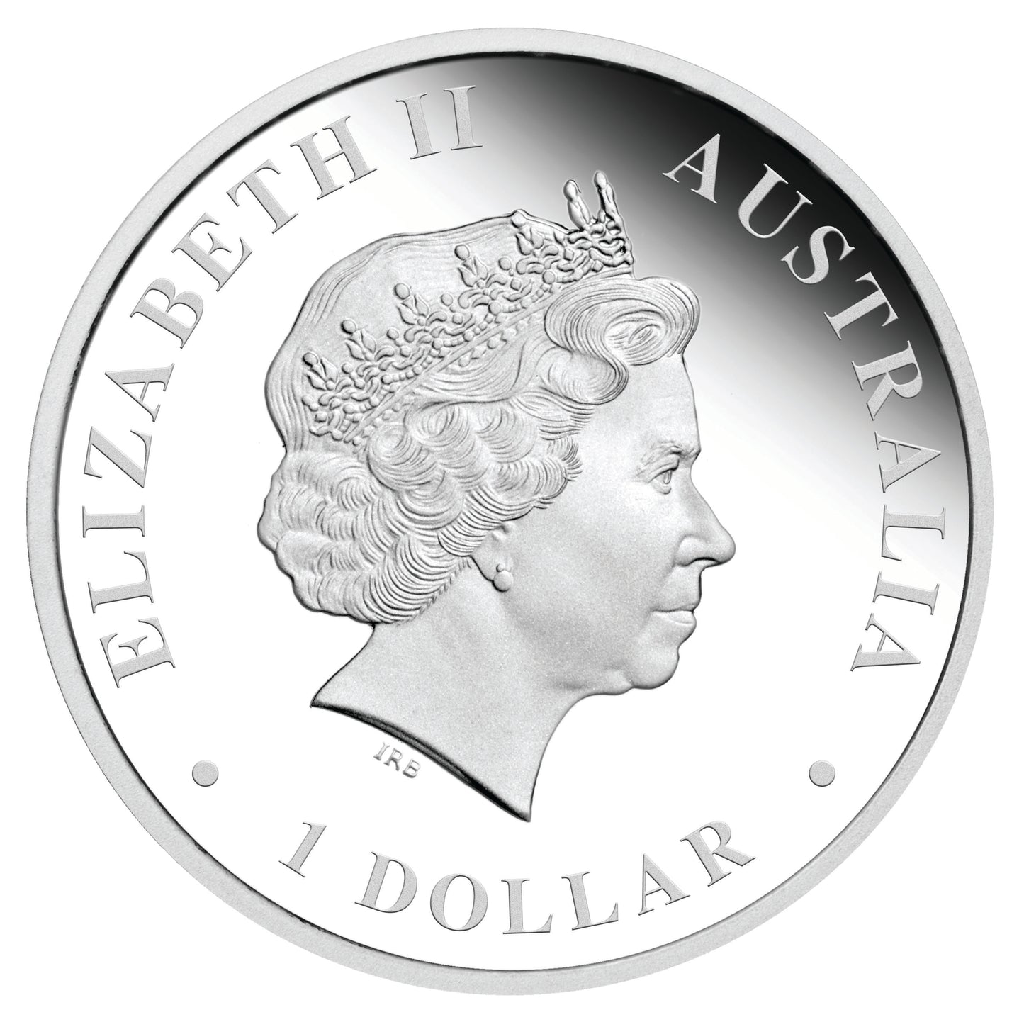 2010 $1 Australian Antarctic Territory Husky 1oz Silver Coloured Proof Coin