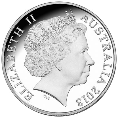 2013 $1 Australian Saltwater Crocodiles Bindi 1oz Silver Coloured Proof Coin