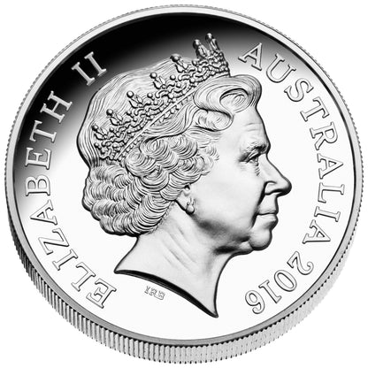2016 $5 Australian Saltwater Crocodiles Monty 1oz Silver High Relief Proof Coin