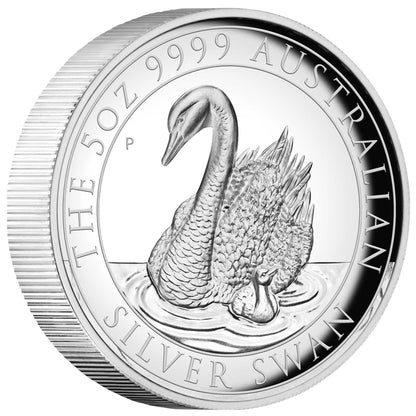 2018 $8 The Australian Silver Swan 5oz Silver High Relief Proof Coin