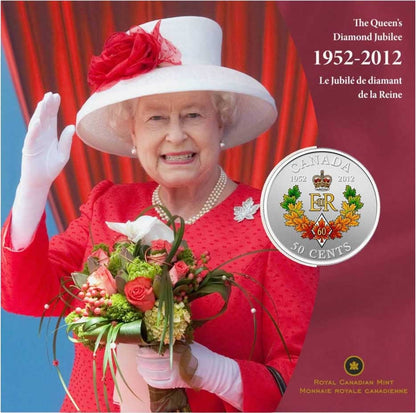 Canada 2012 50c The Queen's Diamond Jubilee Silver Plated Coin