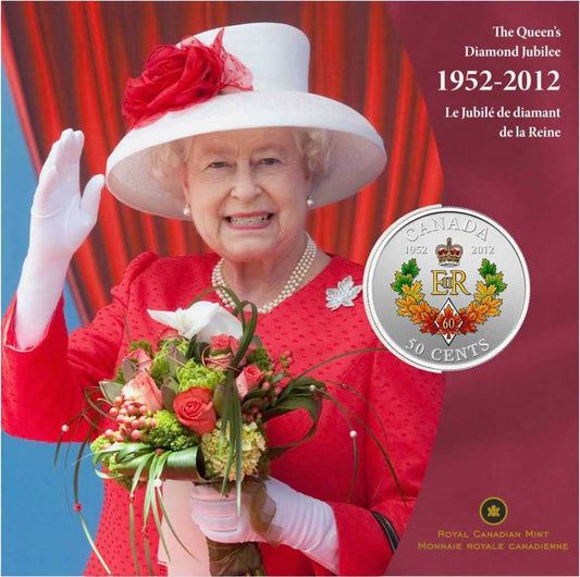 Canada 2012 50c The Queen's Diamond Jubilee Silver Plated Coin