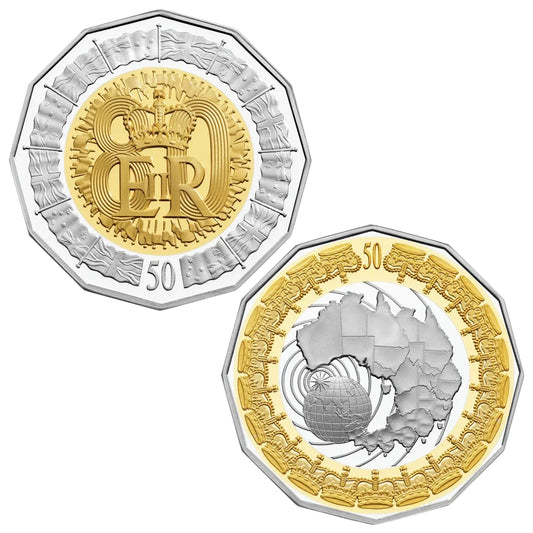 2006 50c Royal Collection Selectively Gold Plated Silver Proof 2 Coin Set