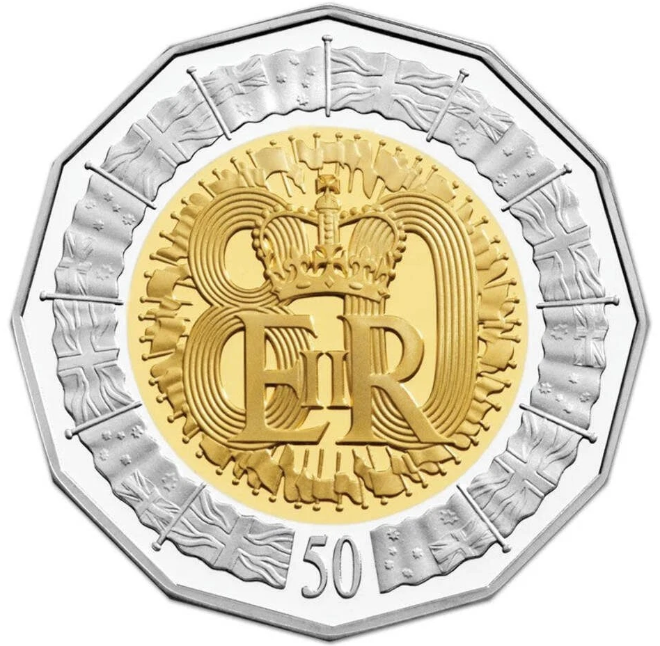 2006 50c Royal Collection Selectively Gold Plated Silver Proof 2 Coin Set