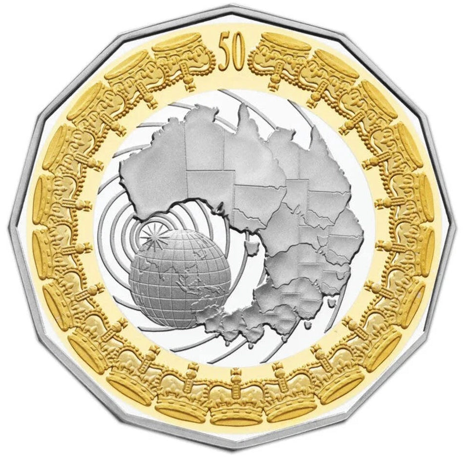 2006 50c Royal Collection Selectively Gold Plated Silver Proof 2 Coin Set