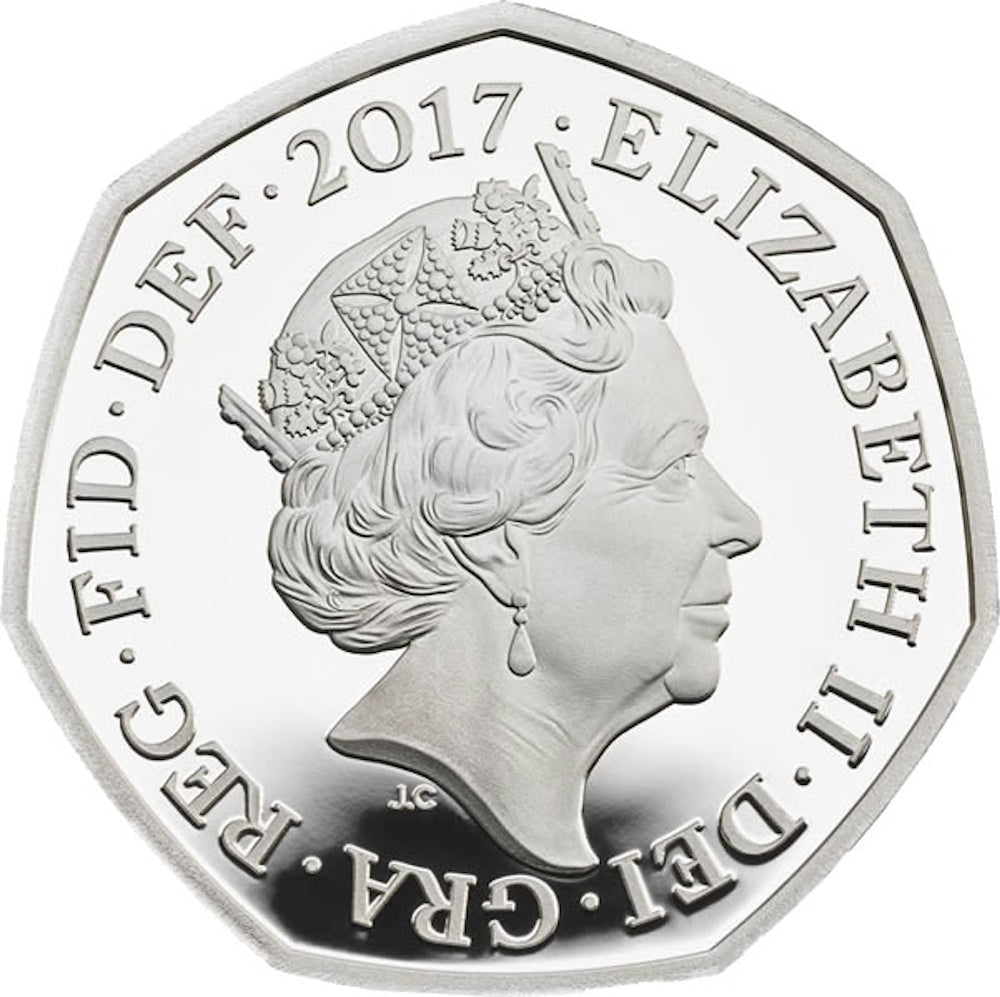 UK 2017 50p Celebrating Beatrix Potter and Her Little Tales Tom Kitten Silver Coloured Proof Coin