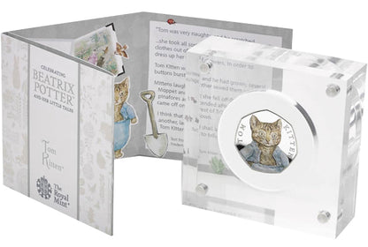 UK 2017 50p Celebrating Beatrix Potter and Her Little Tales Tom Kitten Silver Coloured Proof Coin