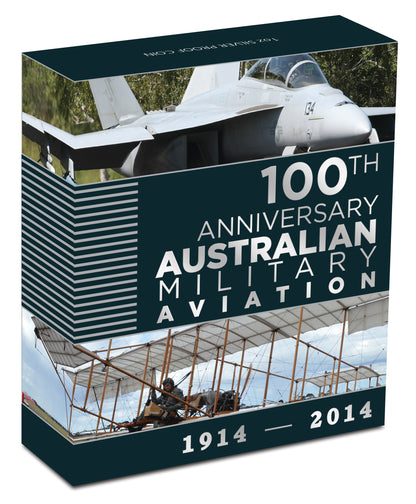 2014 $1 100th Anniversary Australian Military Aviation 1oz Silver Coloured Proof Coin