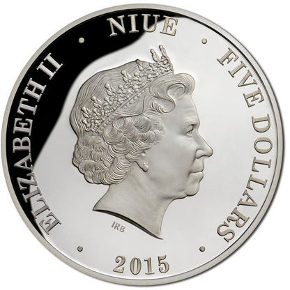 Niue 2015 $5 Centenary Landing At Gallipoli Silver Lenticular Proof Coin