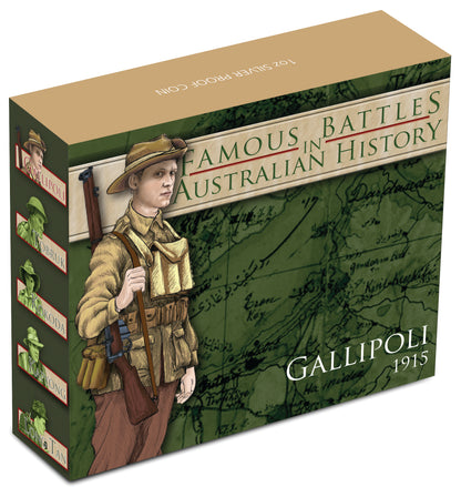 2011 $1 Famous Battles In Australian History Gallipoli 1oz Silver Coloured Proof Coin