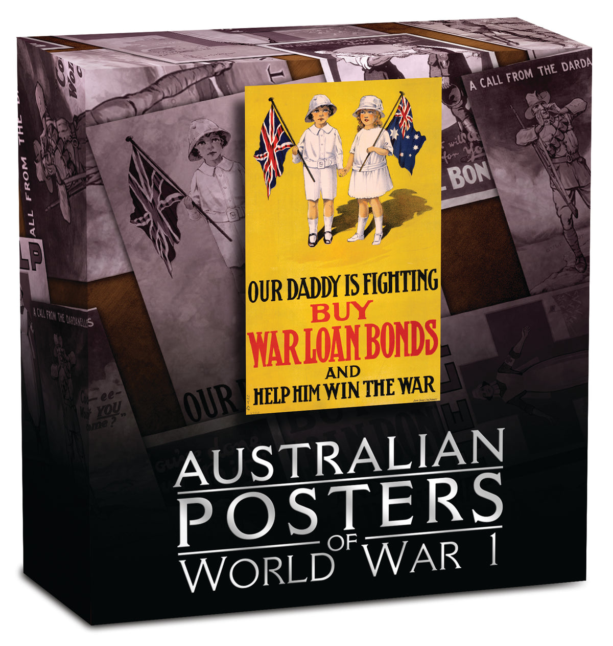 2016 $1 Australian Posters of World War I War Bonds 1oz Silver Coloured Proof Rectangle Shaped Coin