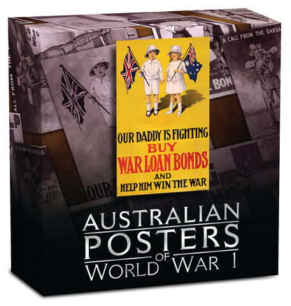2016 $1 Australian Posters of World War I War Bonds 1oz Silver Coloured Proof Rectangle Shaped Coin