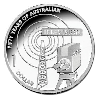 2006 $1 50 Years of Australian Television Silver Proof Coin