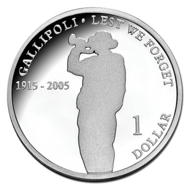 2005 $1 1915 Gallipoli Silver Proof Coin