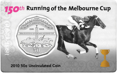 2010 50c 150th Running of The Melbourne Cup Uncirculated Coin
