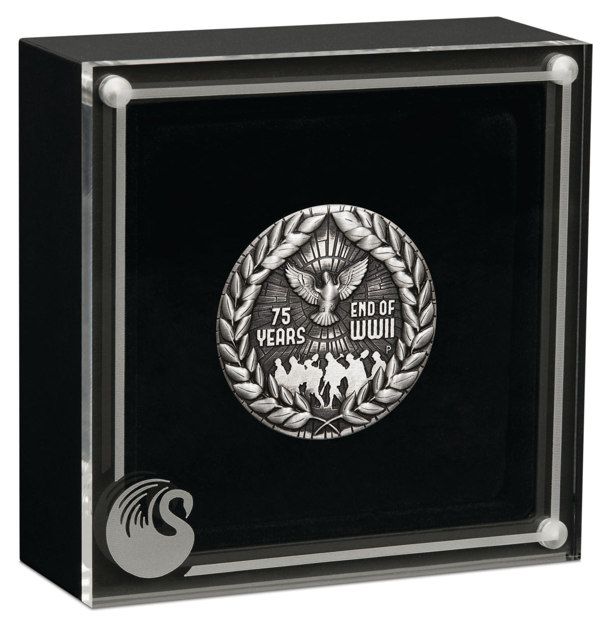 2020 $2 Commemorating The 75th Anniversary of The End of World War II 2oz Silver Antiqued Coin