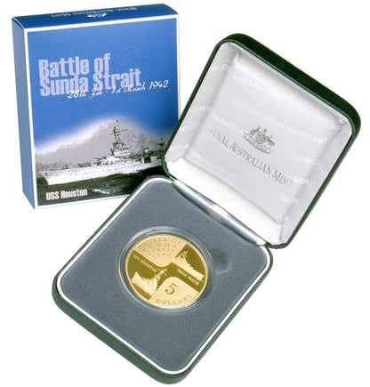 2002 $5 Battle of Sunda Strait Aluminium Bronze Proof Coin