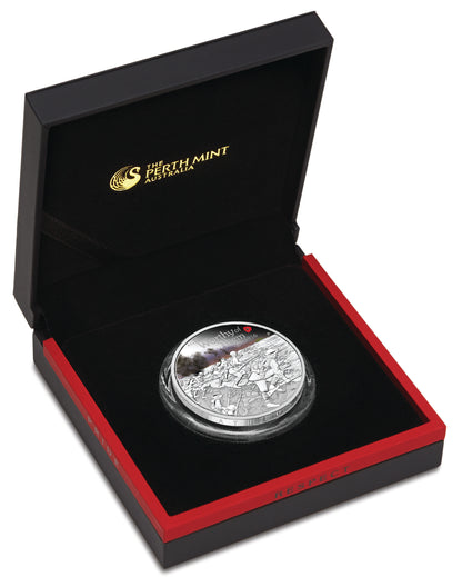2016 $1 The ANZAC Spirit 100th Anniversary Be Worthy of Them 1oz Silver Coloured Proof Coin