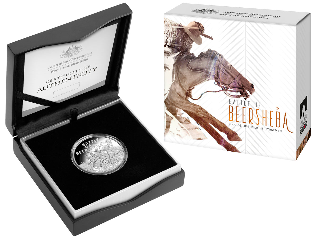 2017 $5 Battle of Beersheba Charge of The Light Horsemen 1oz Silver Proof Coin