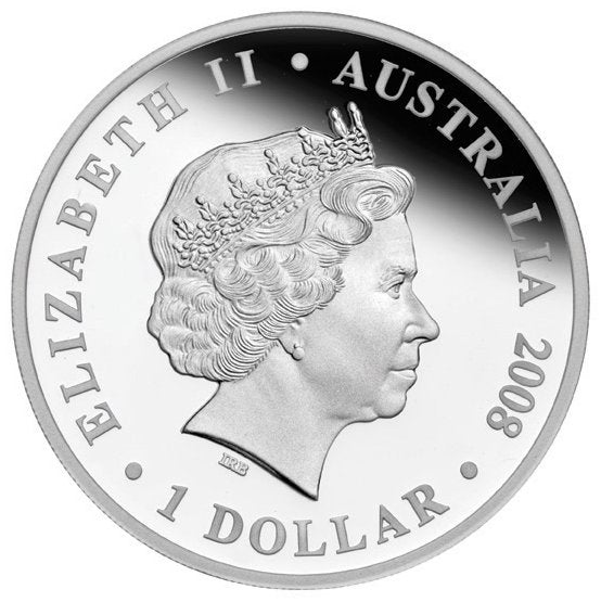 2008 $1 90th Anniversary of The End of World War I 1oz Silver Coloured Proof Coin