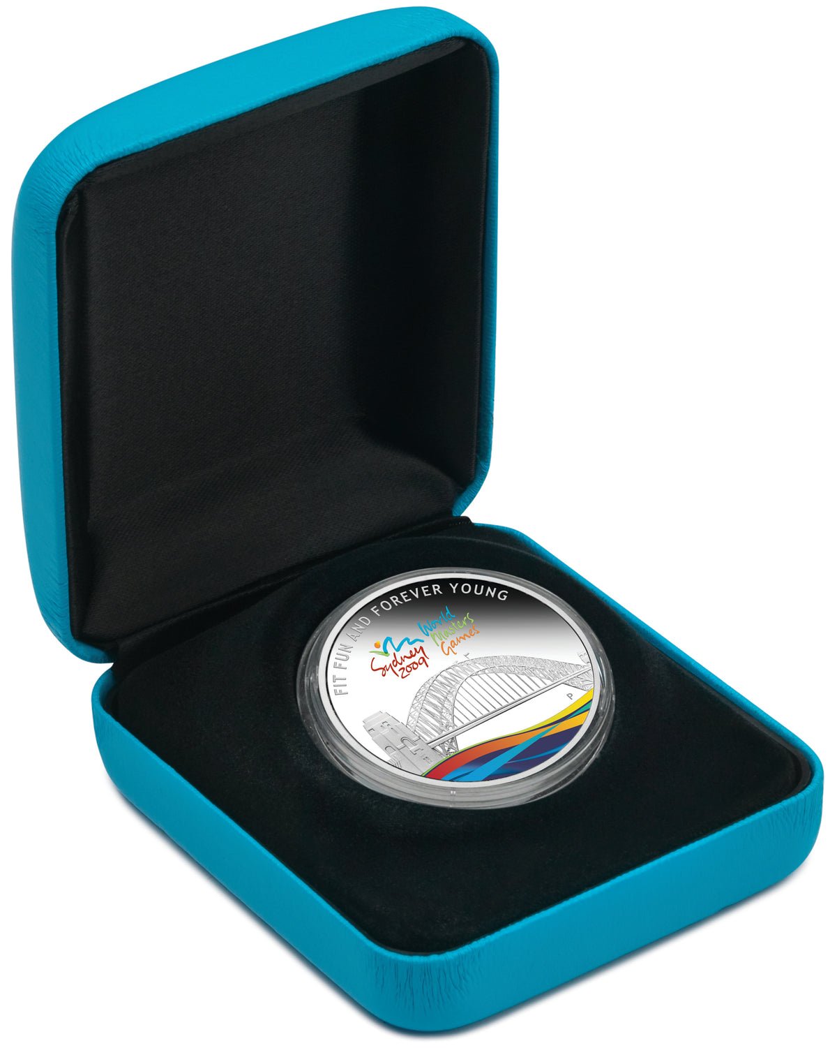 2009 $1 Sydney World Masters Games 1oz Silver Coloured Proof Coin