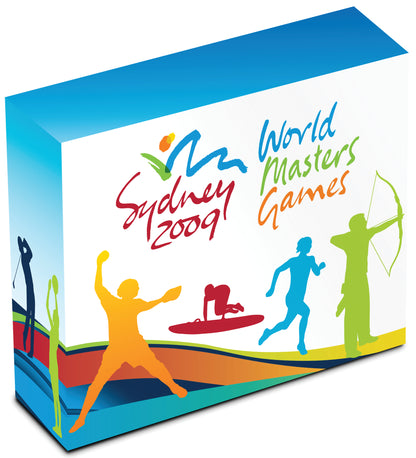 2009 $1 Sydney World Masters Games 1oz Silver Coloured Proof Coin