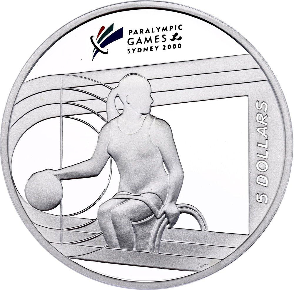 2000 $5 Paralympic Games Sydney Silver Proof Coin