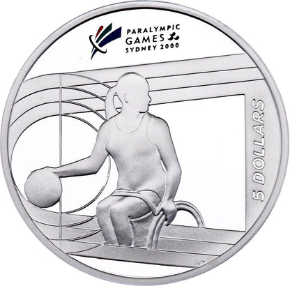 2000 $5 Paralympic Games Sydney Silver Proof Coin