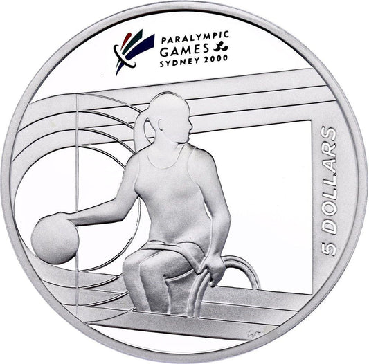 2000 $5 Paralympic Games Sydney Silver Proof Coin
