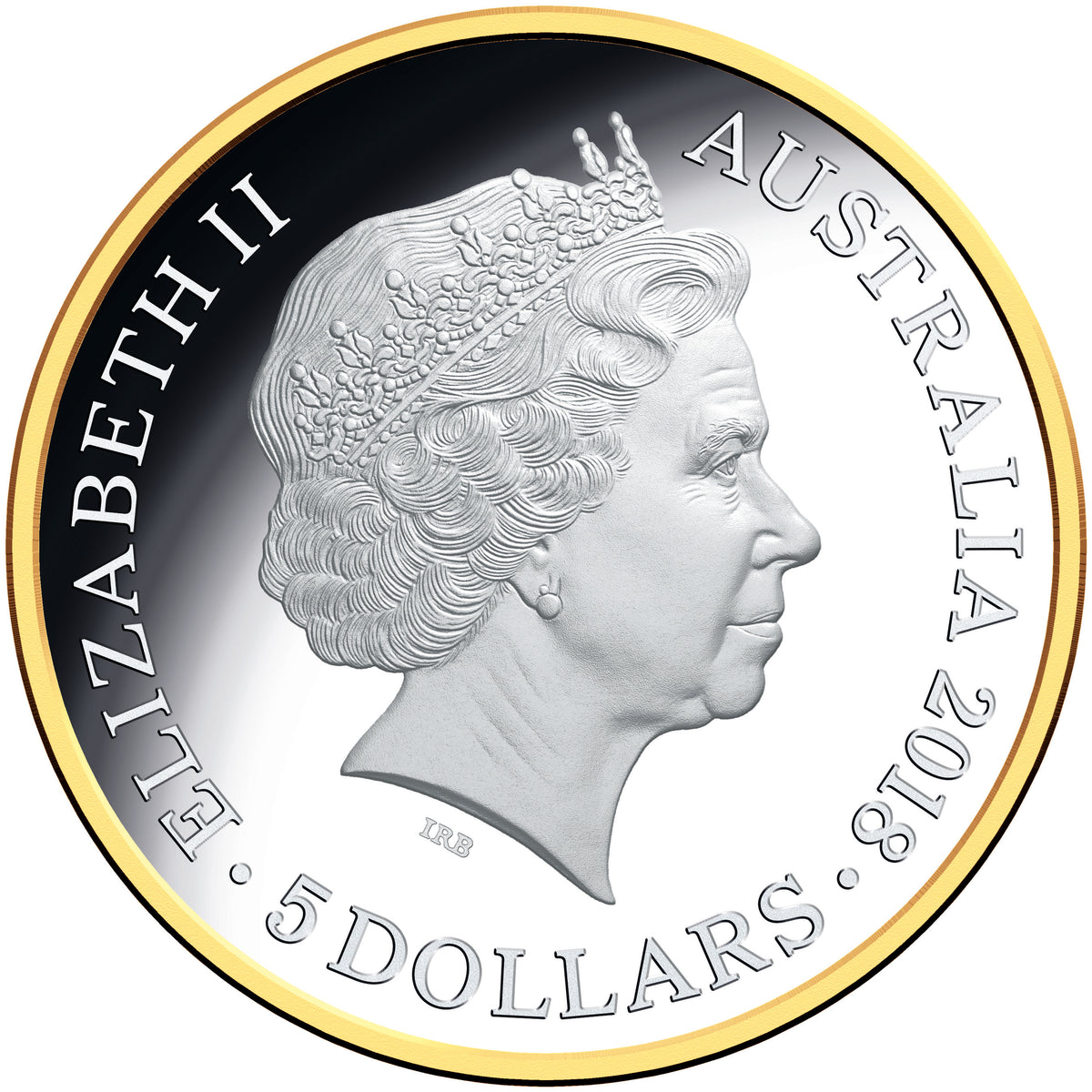 2018 $5 Gold Coast XXI Commonwealth Games Selectively Gold Plated 1oz Silver Proof Coin