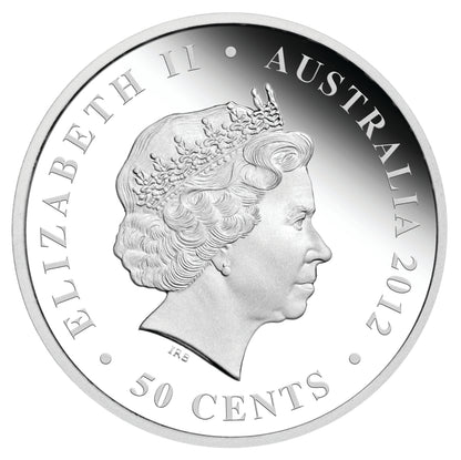 2012 50c FIFA World Cup Brazil 1/2oz Silver Coloured Proof Coin
