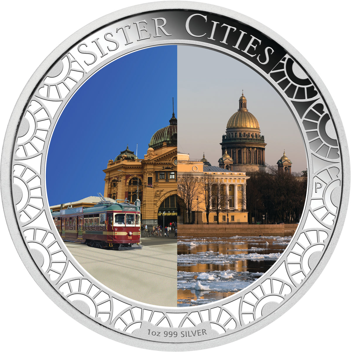 2013 $1 ANDA Melbourne Sister Cities 1oz Silver Hologram Proof Coin